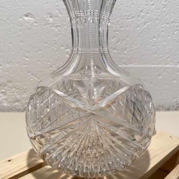 Antique American Rock Crystal Brilliant Cut Glass Vase - Picture 3 of 9